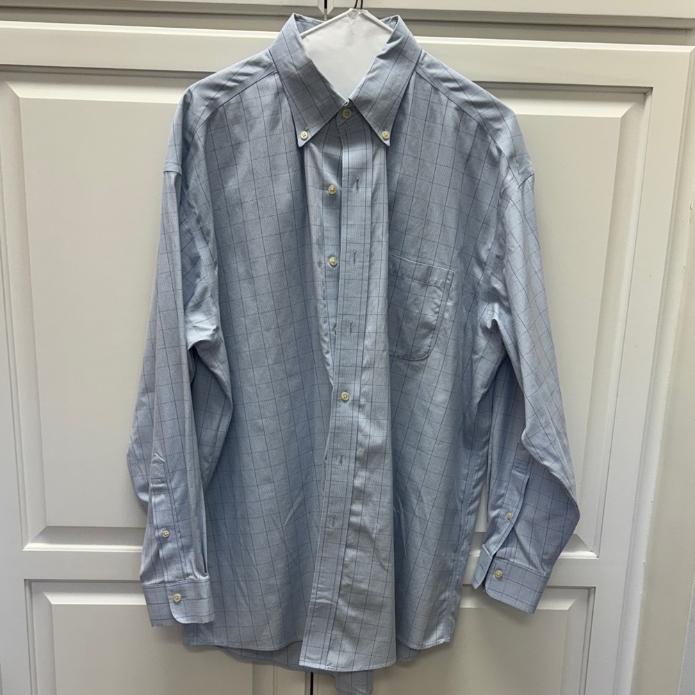 Jos. A. Bank Blue Plaid Dress Shirt